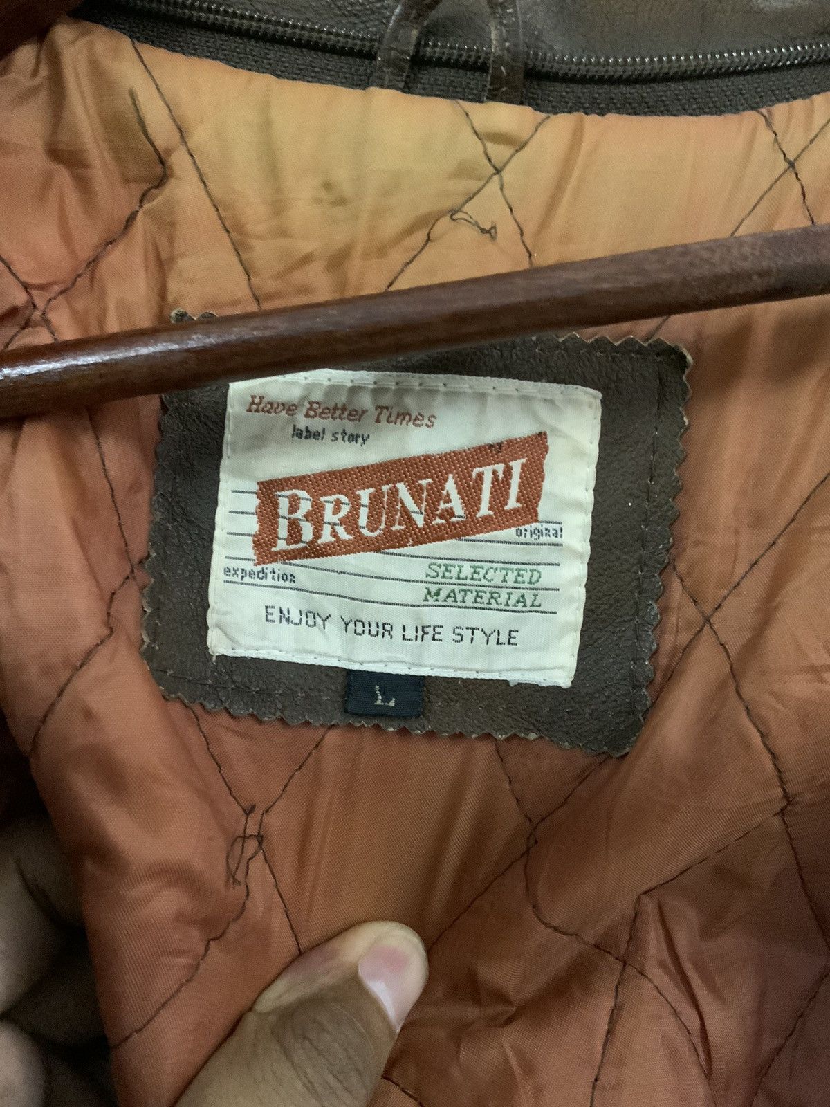 Genuine Leather Vintage Brunati Genuine Leather Fade Jacket Size US L / EU 52-54 / 3 - 20 Thumbnail