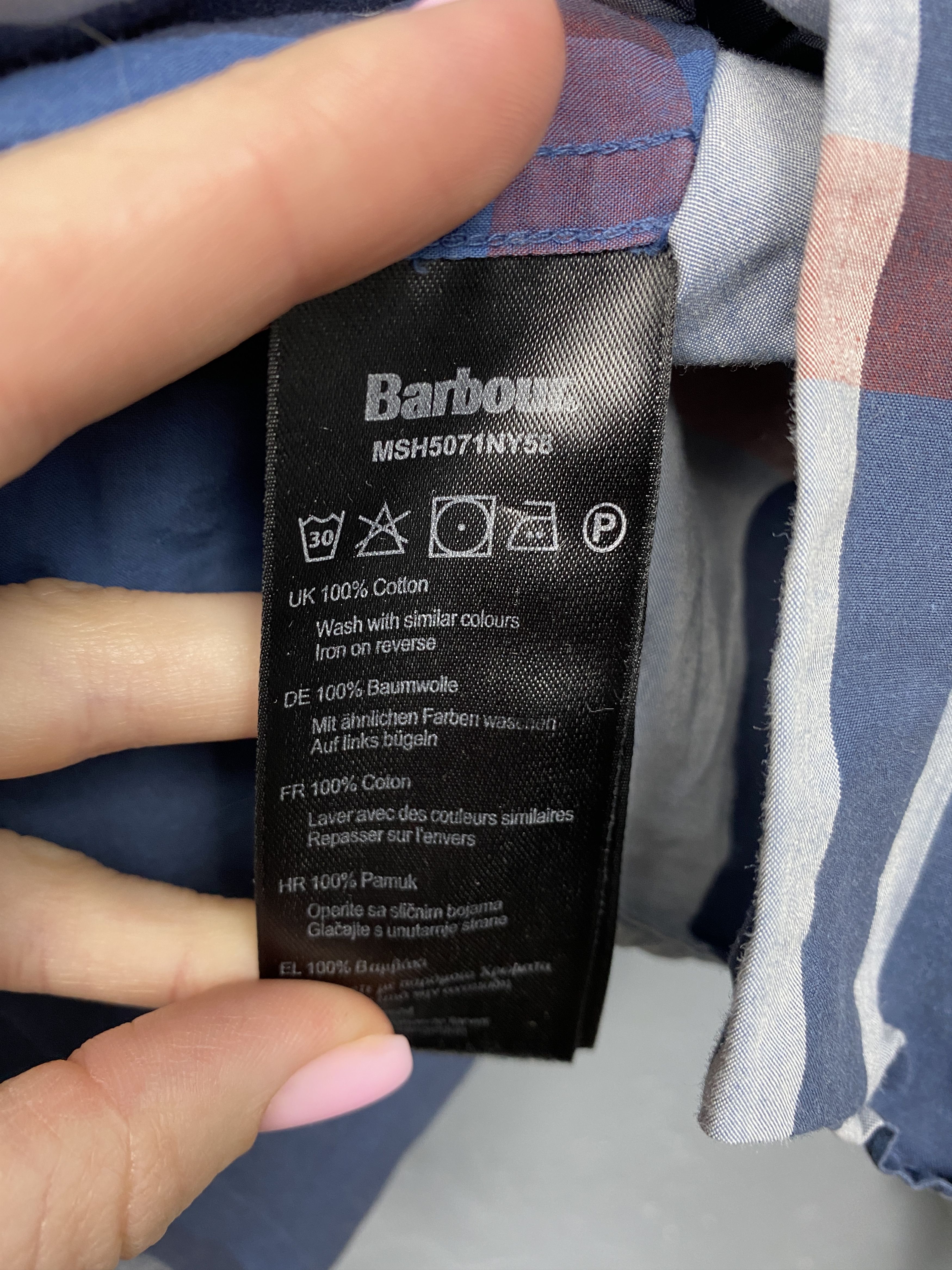 Barbour × Vintage Barbour Tartan Plaid Mens Long Sleeve Shirt Size US S / EU 44-46 / 1 - 7 Thumbnail