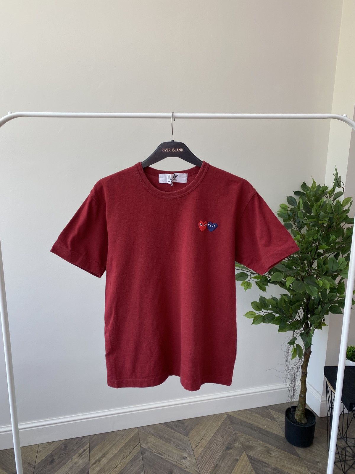 Comme des Garcons × Designer × Vintage Vintage COMME DES GARCONS CDG PLAY DOUBLE HEART TEE Size US M / EU 48-50 / 2 - 2 Thumbnail