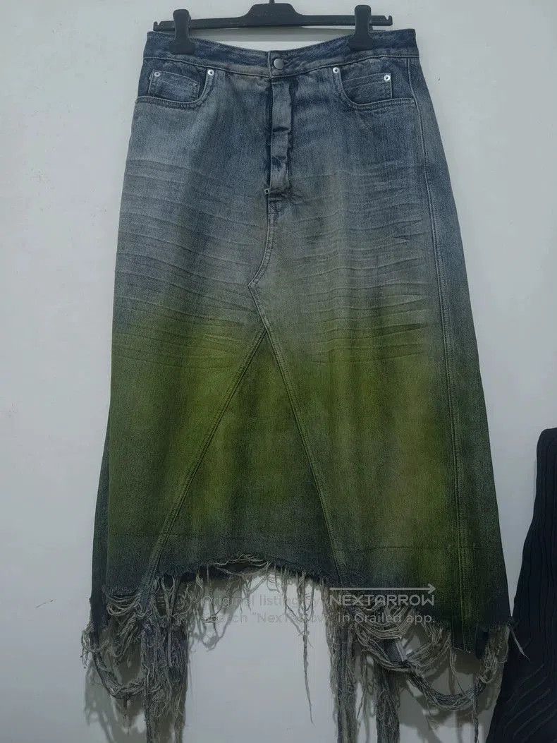 Rick Owens Rick Owens Gradient Skirt with Frayed Hem. Size US 32 / EU 48 - 3 Thumbnail