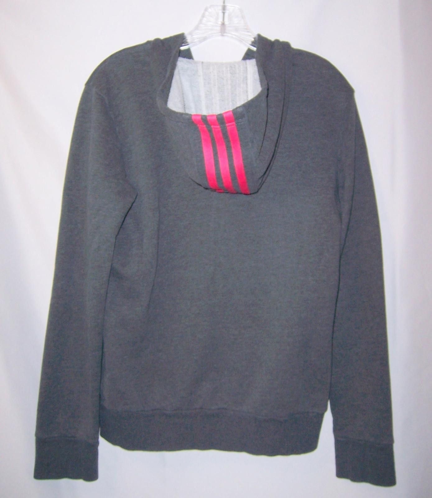 Adidas Women's Adidas Essentials Logo Full-Zip Hoodie-Grey/Pink- M Size M / US 6-8 / IT 42-44 - 3 Thumbnail