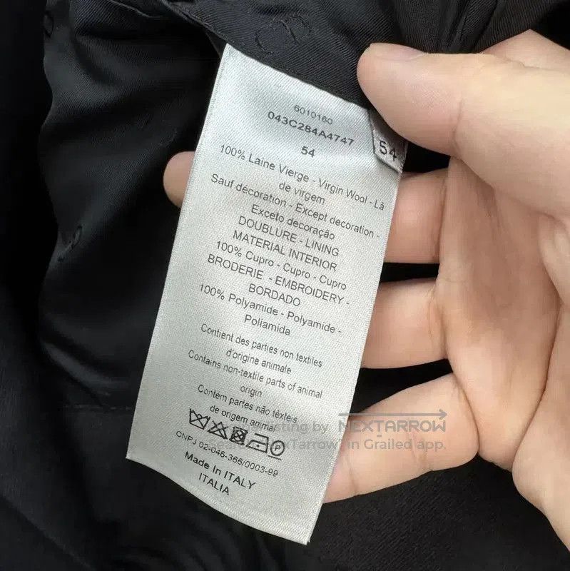 Dior Dior Black Wool Long Sleeve Overcoat . Size US XXL / EU 58 / 5 - 6 Thumbnail