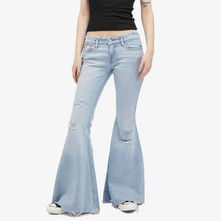 ERL × Levi's o1mle0824 Low-Rise Flared Jeans in Light Blue Size 27" / US 4 / IT 40 - 2 Thumbnail