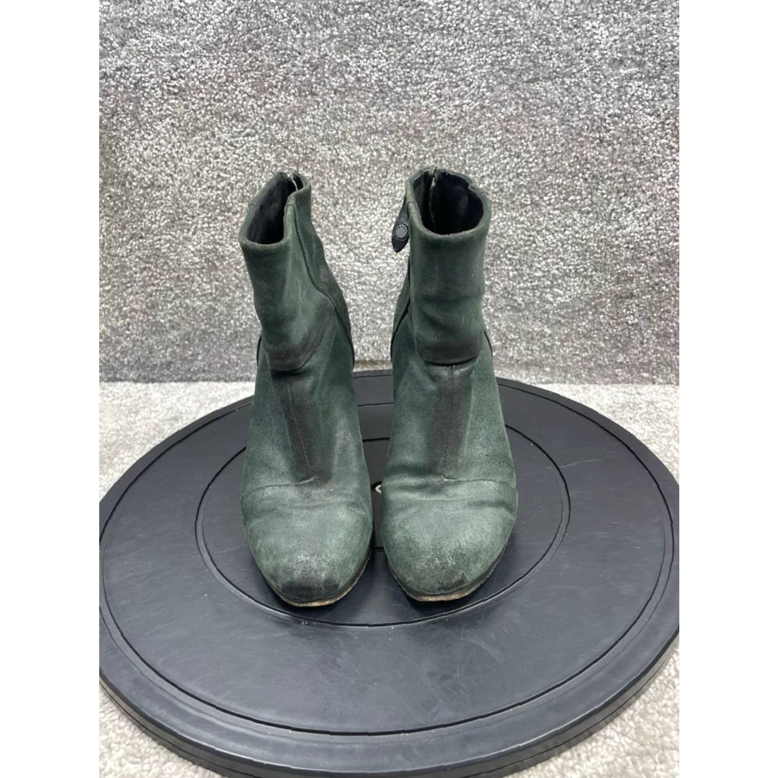 Rag & Bone Rag & bone Newbury Boots Womens 6 Us Green Leather Zip Block Heel Bootie Shoes Size US 6 / IT 36 - 4 Thumbnail