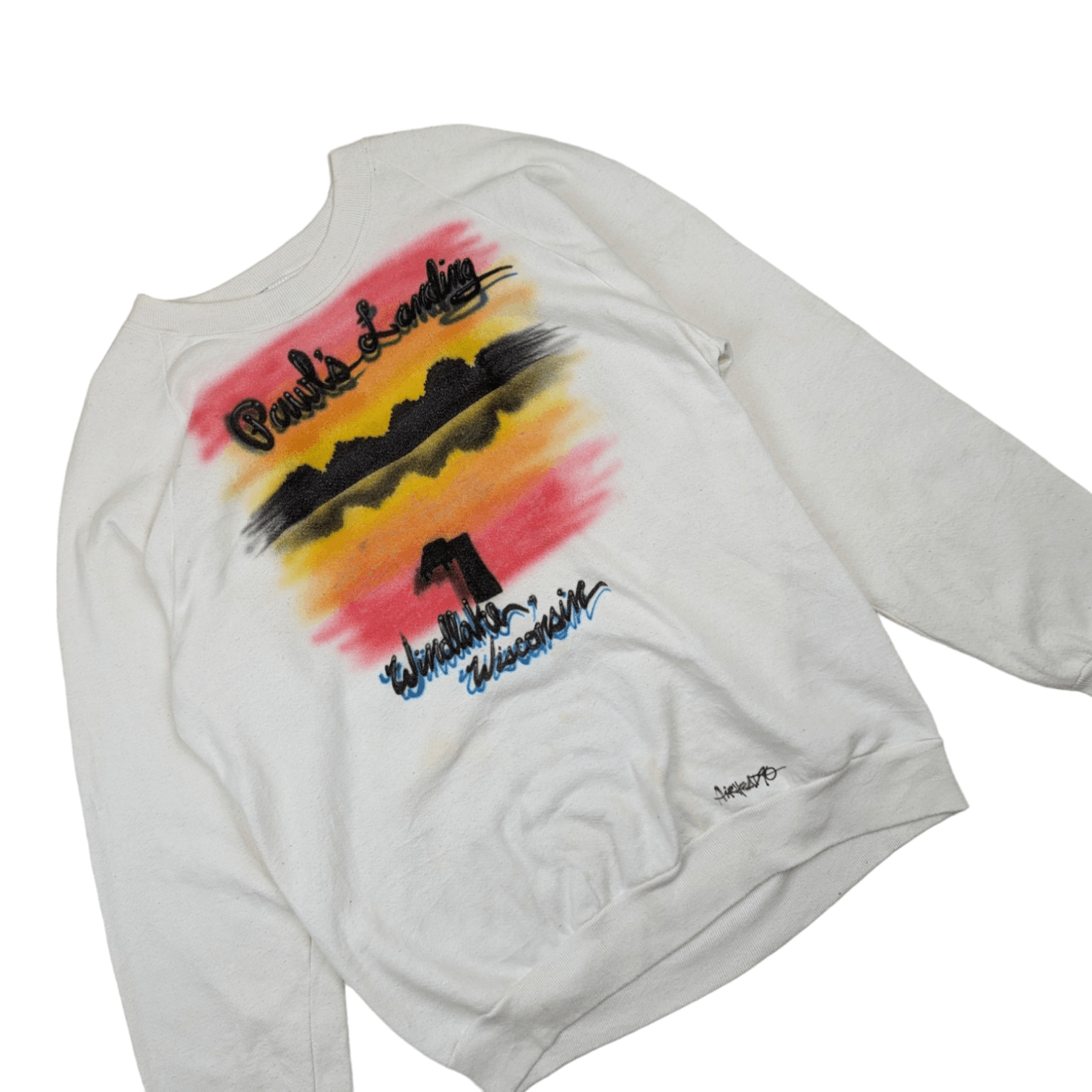 Jerzees Vintage 90's PAUL'S LANDING Restaurant Wind Lake Jumper Size US M / EU 48-50 / 2 - 2 Thumbnail