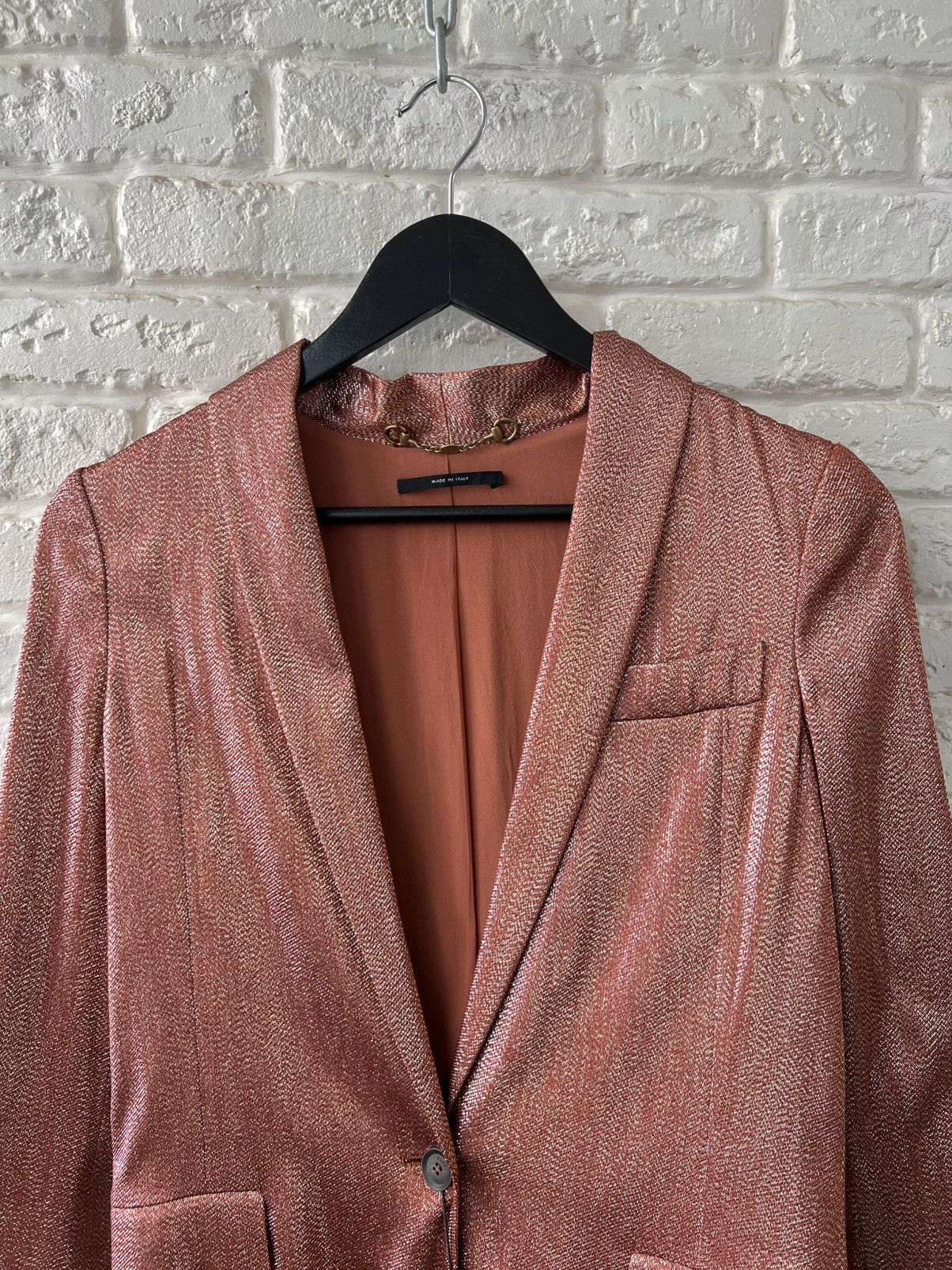 Gucci Gucci Iridescent Rust Liquid Silk Blazer Jacket Lightweight Size XS / US 0-2 / IT 36-38 - 3 Thumbnail