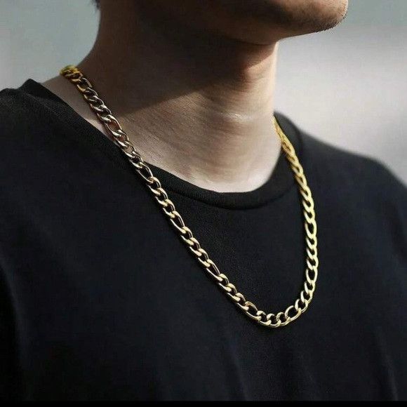 Other Men Gold Stainless Steel Chain Necklace Size ONE SIZE - 2 Thumbnail