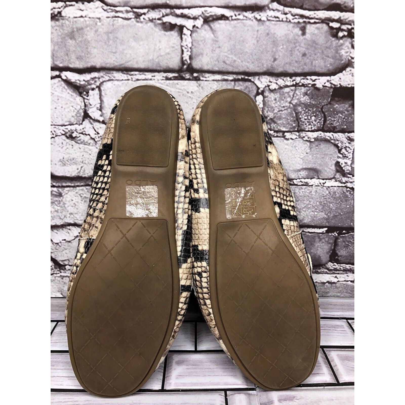 Aldo Aldo Cream Snake Skin Print Bow Leather Mocs Driving Shoes W Size US 7.5 / IT 37.5 - 8 Thumbnail