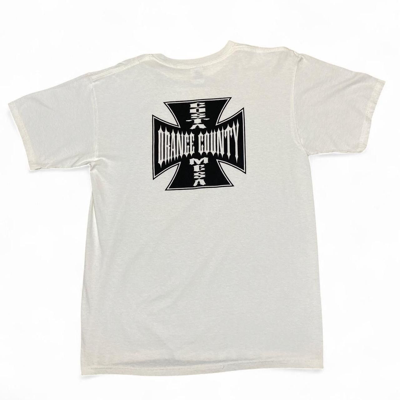 Anvil Y2K Costa Mesa Orange county white and black graphic tshirt Size US L / EU 52-54 / 3 - 2 Thumbnail