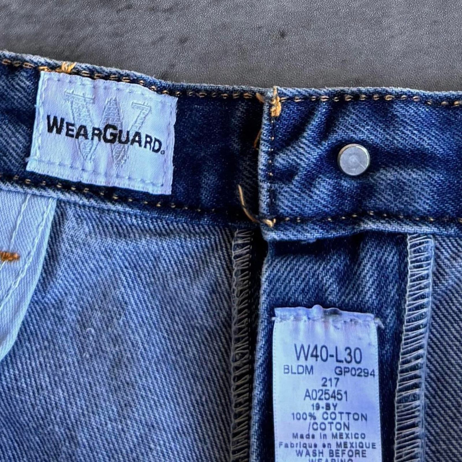 Carhartt × Vintage Vintage Y2K Wearguard Medium Wash Baggy Denim Jeans Size US 38 / EU 54 - 4 Thumbnail