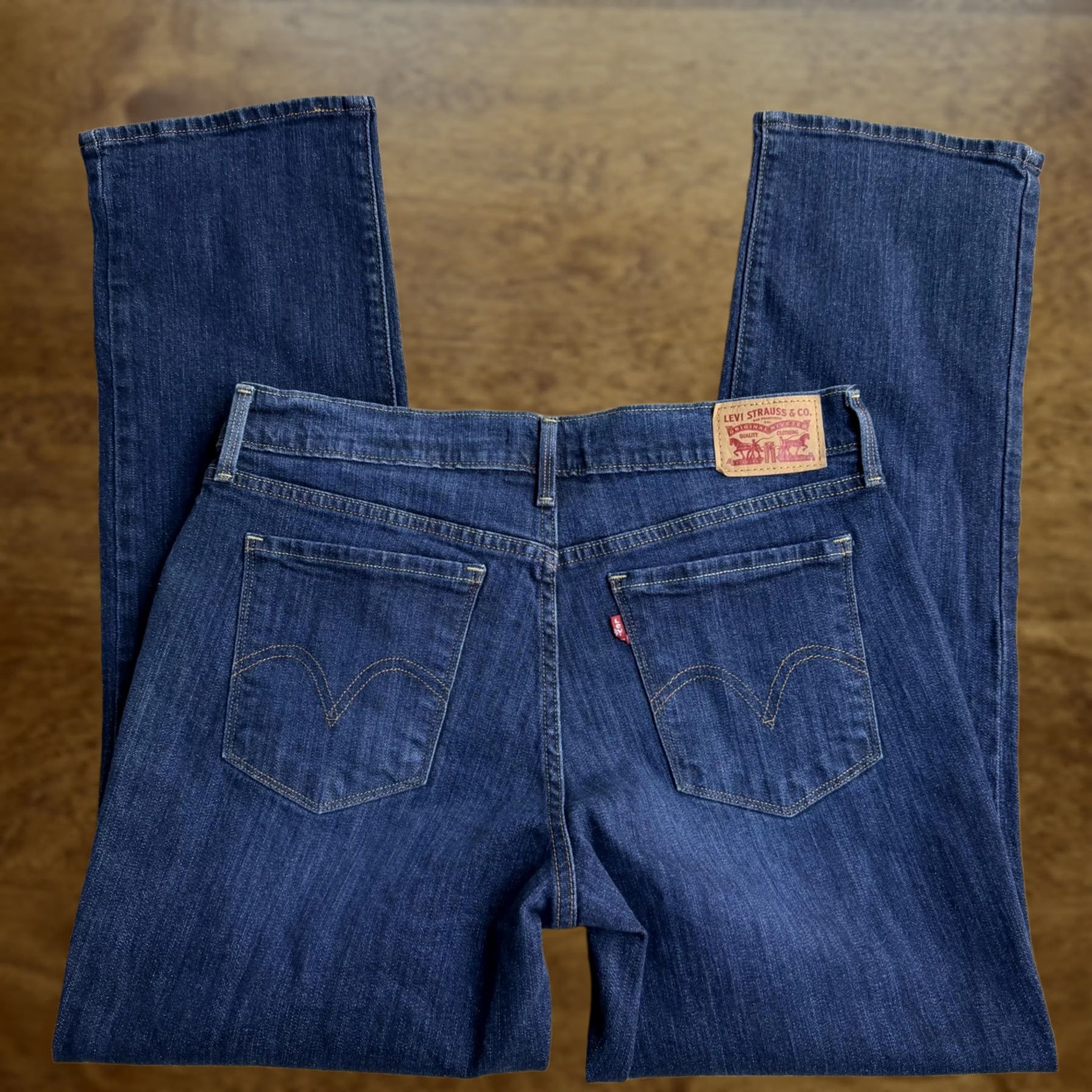 Levi's Levis 505 Jeans Womens 29 Medium Blue Denim Regular Straight Stretch Casual Size 29" - 1 Thumbnail