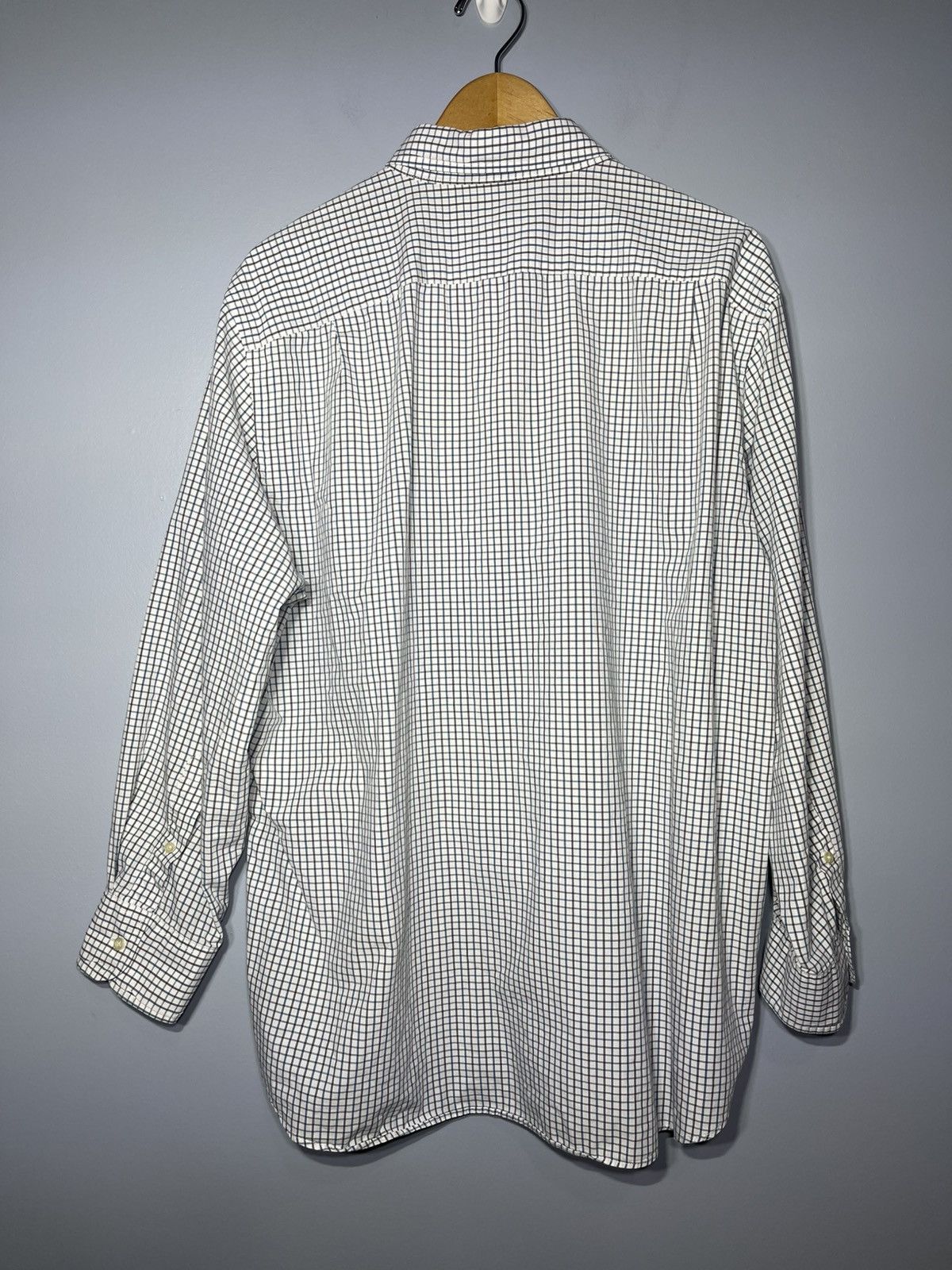J.Crew J Crew Tailored Fit Gingham Shirt Blue & White Men’s Sz XL Size US XL / EU 56 / 4 - 4 Thumbnail