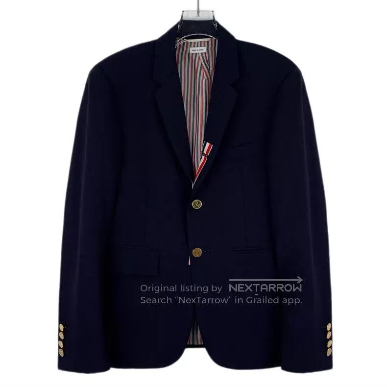 Thom Browne Thom Browne Dark Blue Wool Suit Jacket Size US XS / EU 42 / 0 - 1 Thumbnail