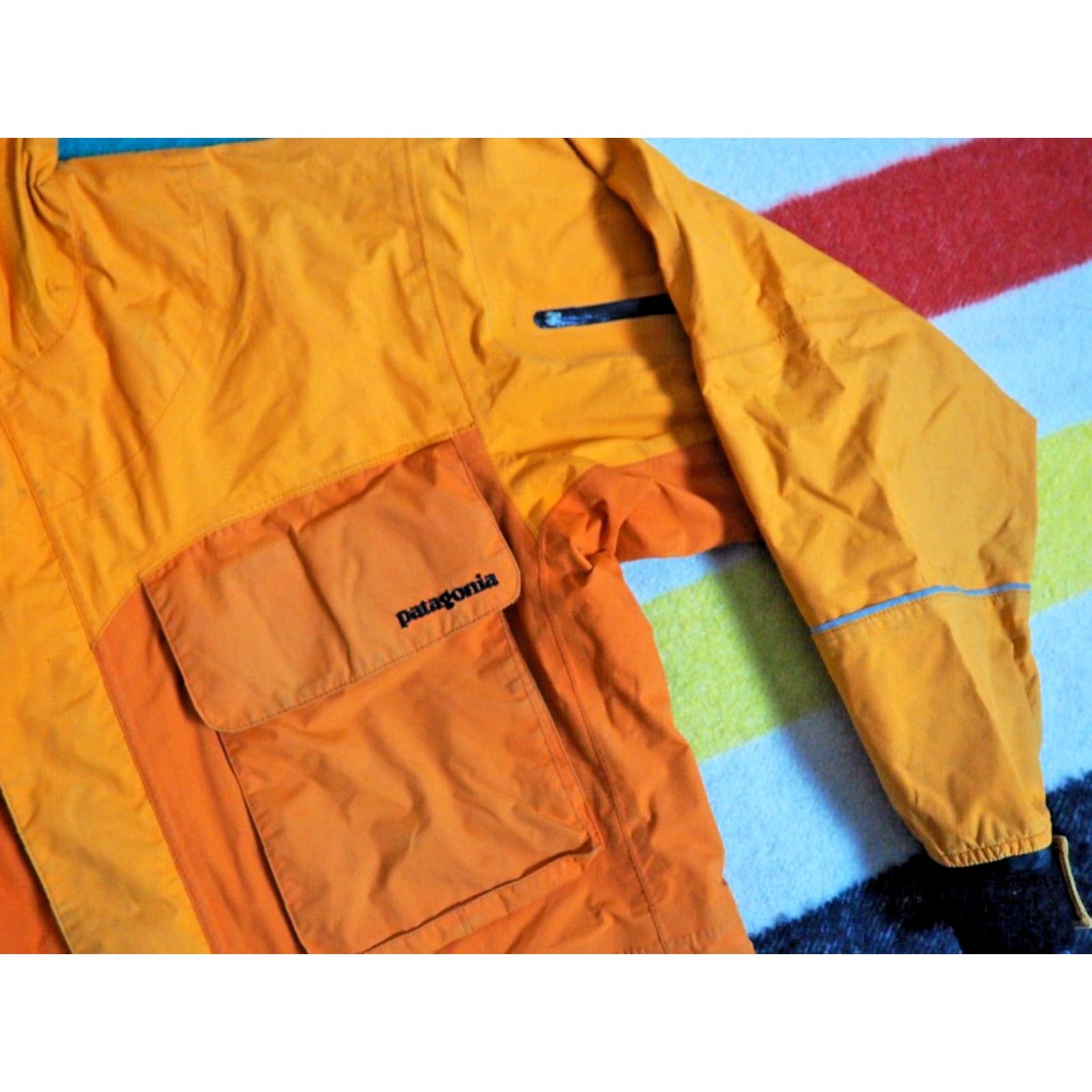 Patagonia PATAGONIA Hooded Shell Jacket Gorp Mens S Orange Two-Tone Logo 2006 Lotus Design Windbreaker Streetwear Size US S / EU 44-46 / 1 - 5 Thumbnail