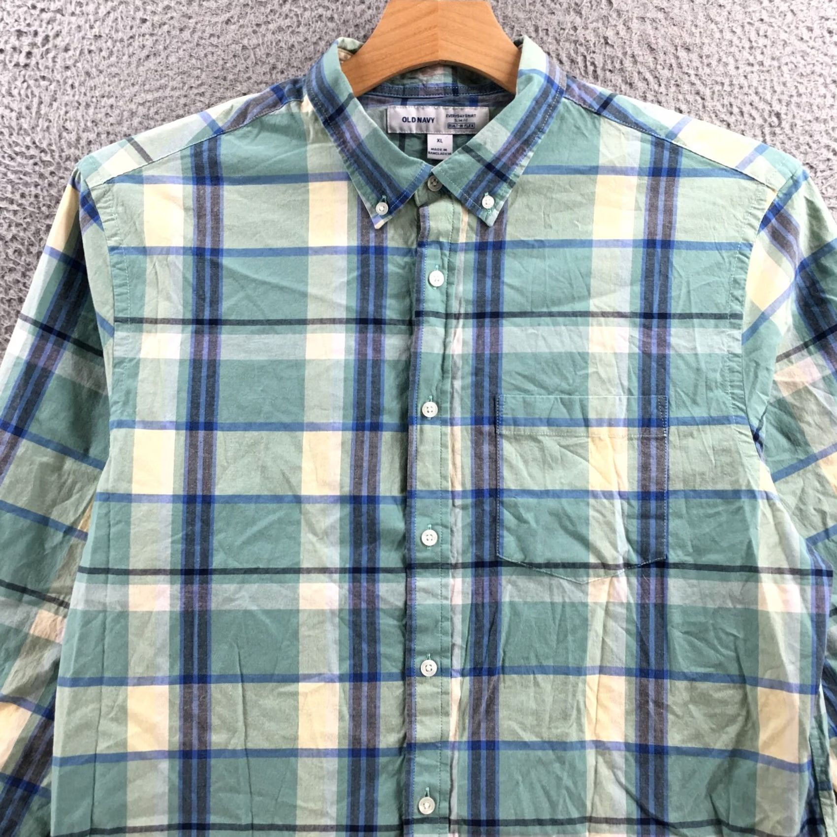 Old Navy Old Navy Slim Fit Button Down Shirt Mens XL Multicolor Plaid Long Sleeve NEW Size US XL / EU 56 / 4 - 2 Thumbnail