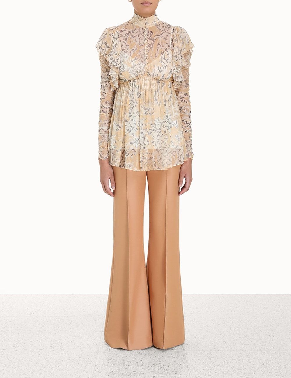 Zimmermann oc11z0325 Luminosity Gathered Blouse in Multicolor Size M / US 6-8 / IT 42-44 - 2 Thumbnail