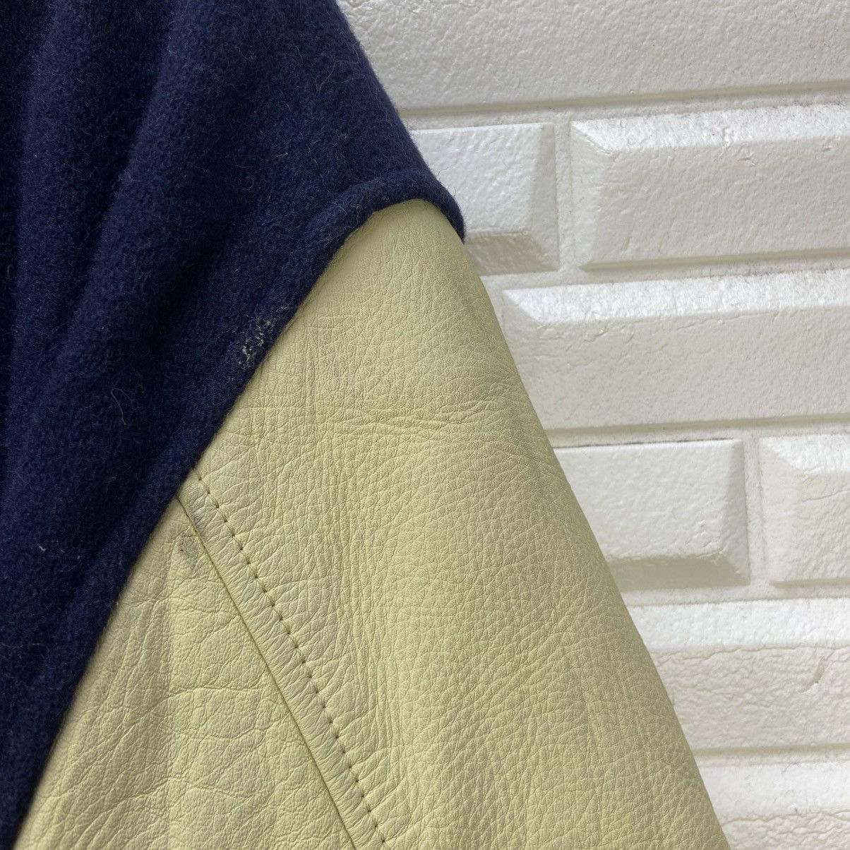 Japanese Brand Japanese Brand Tsukuba Archery Leather Sleeve Varsity Jacket Size US M / EU 48-50 / 2 - 11 Thumbnail