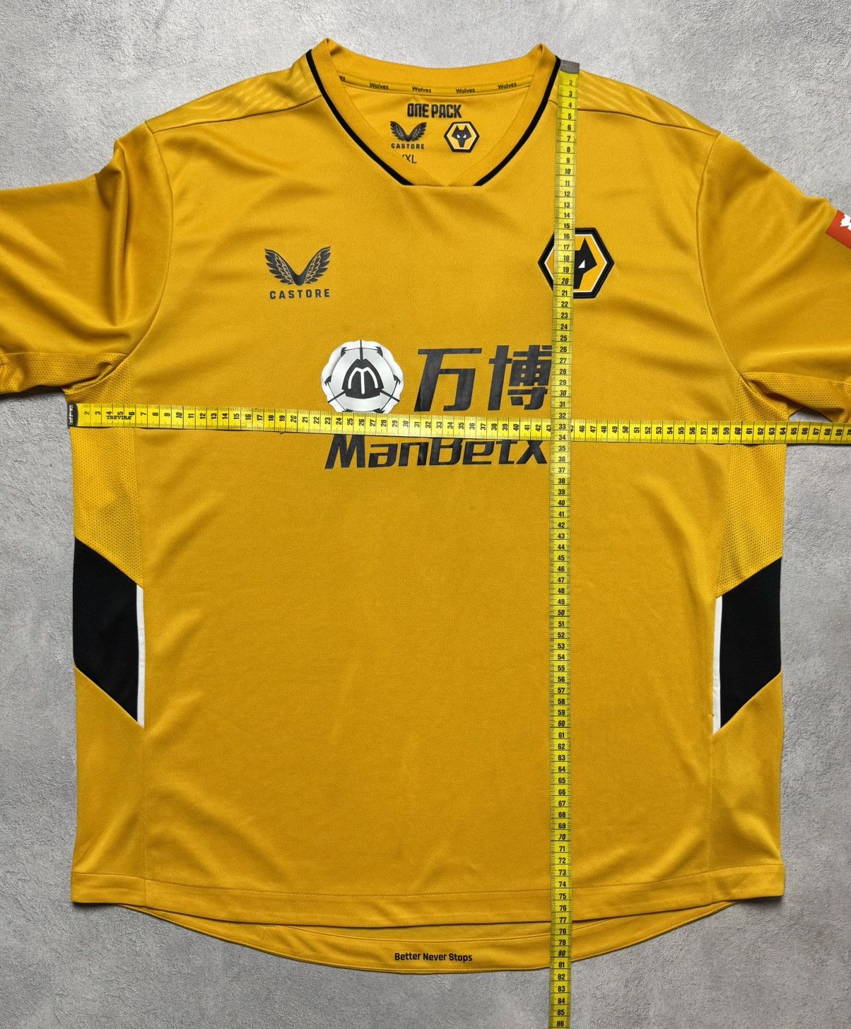 Castore Wolverhampton Wanderers 2021 2022 Home Shirt Jersey Castore Size US XXL / EU 58 / 5 - 14 Thumbnail