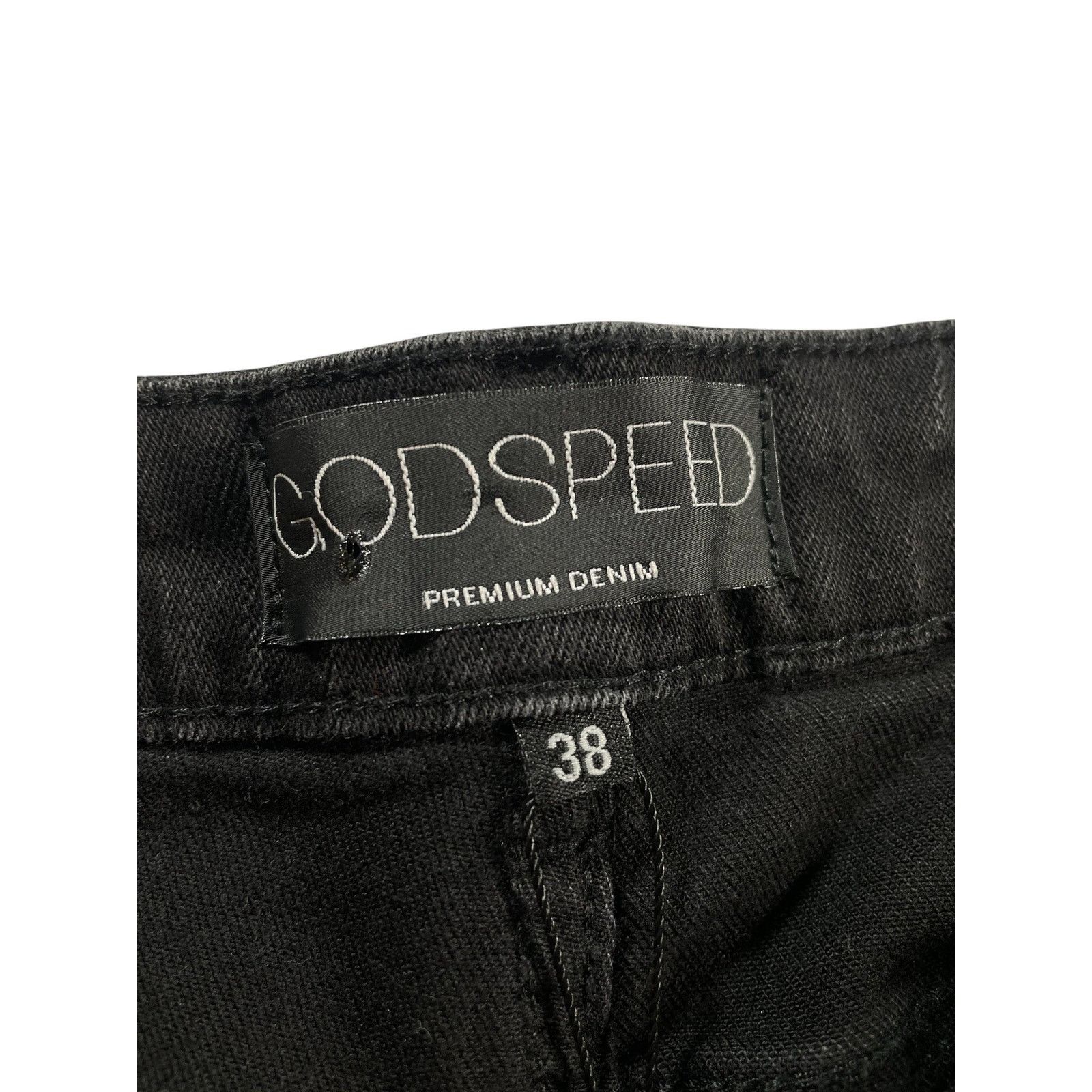 Godspeed Godspeed Black Wash Floral G-Patch Jeans Size US 38 / EU 54 - 4 Thumbnail