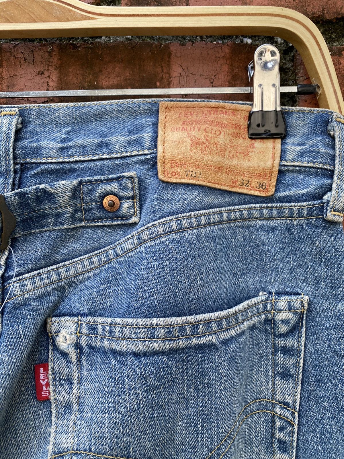 Levi's Vintage Clothing W31x33 Vintage levi's 702 redline big E buckle back Size US 31 - 7 Thumbnail