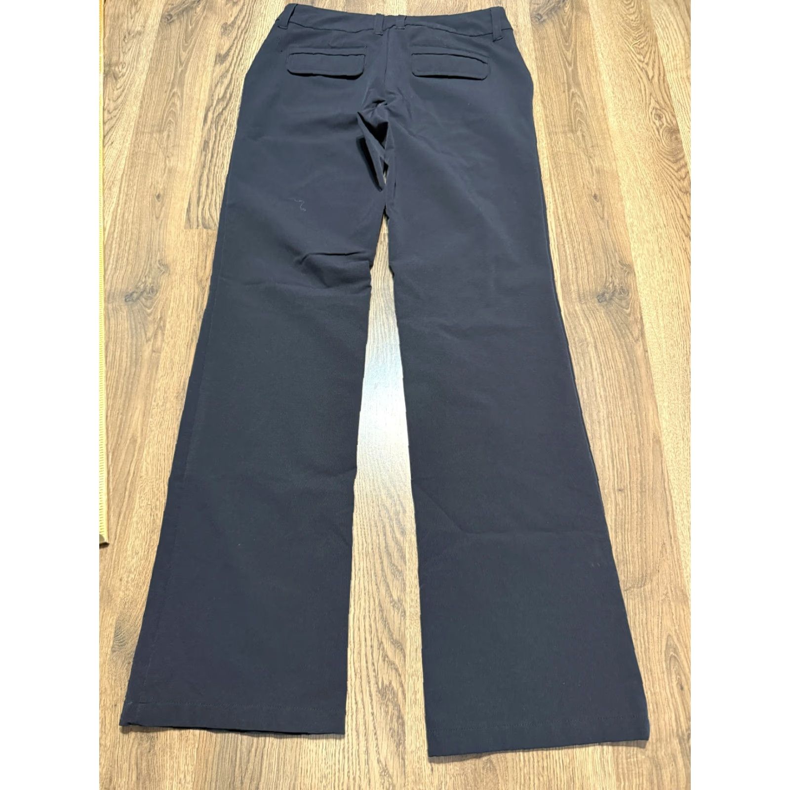 Vintage Lole Pants Women's Size 6 Black Straight Zip Pockets Buttons Flat Front Outdoors Pants Chocolate/Black Col? Size 28" / US 6 / IT 42 - 3 Thumbnail