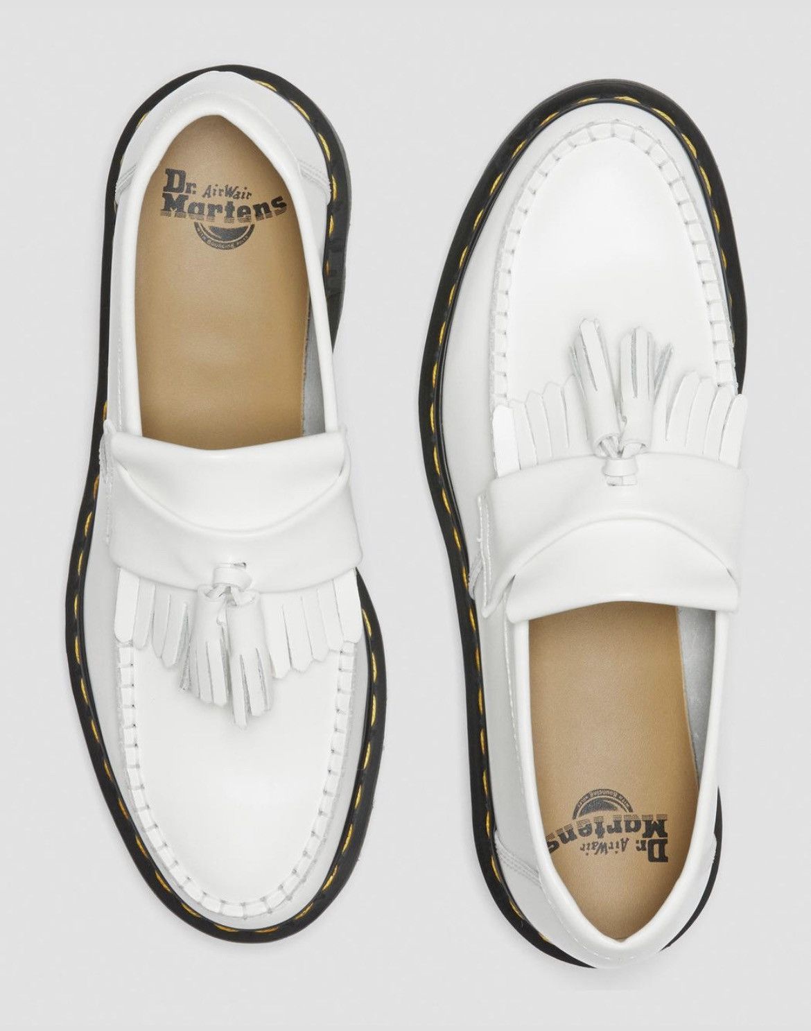 Dr. Martens Dr. Martens ADRIAN White Leather Tassels Loafers UK 8 US 9 Size US 9.5 / IT 39.5 - 3 Thumbnail