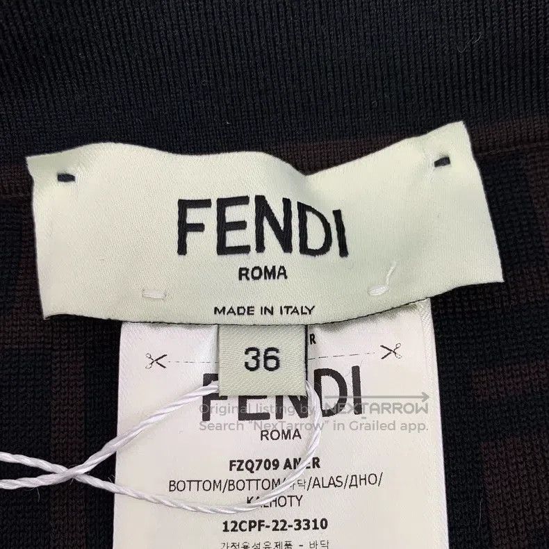 Fendi Fendi Black monogram all-over print double-sided pencil sk Size 42" / US 20 - 6 Thumbnail