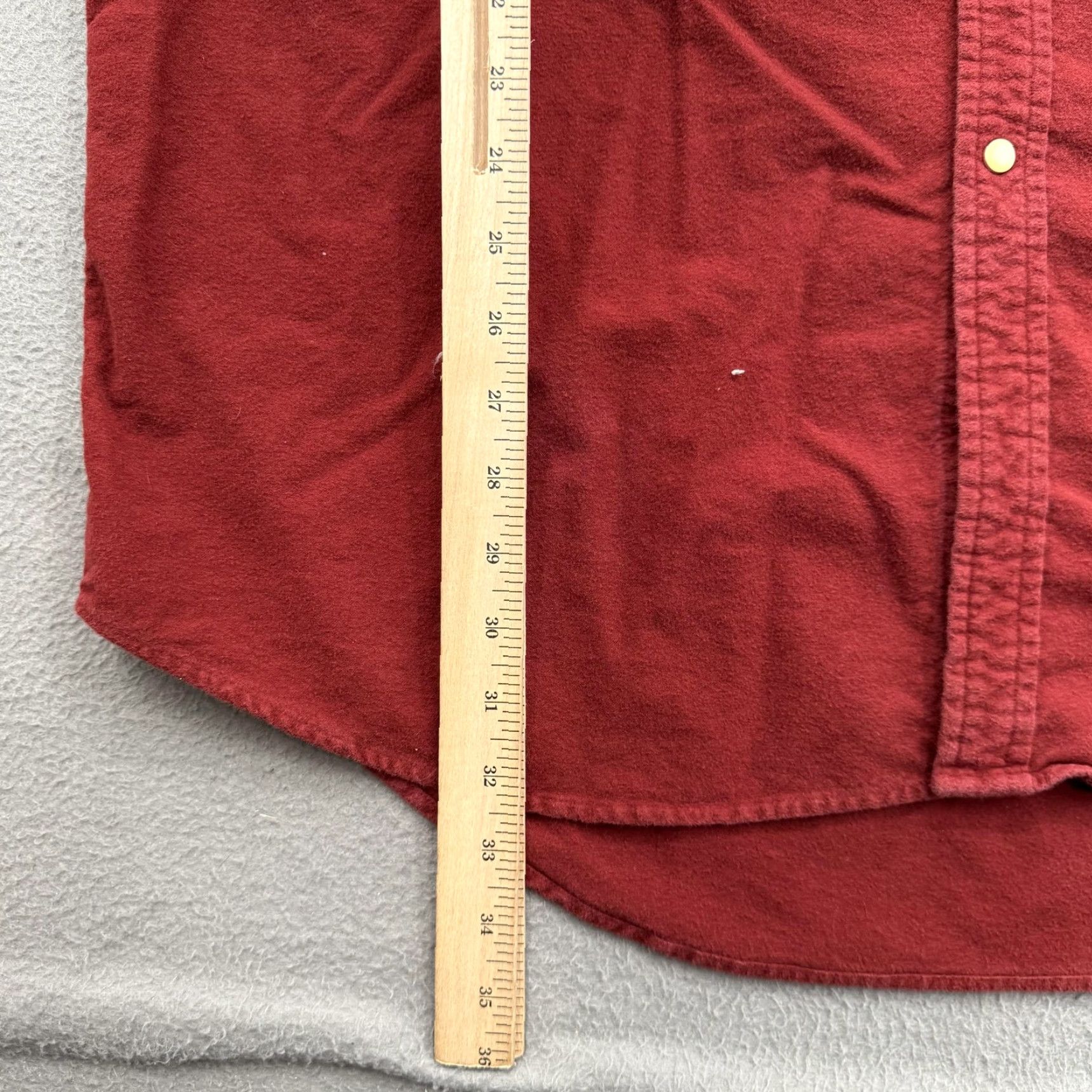 The Territory Ahead The Territory Ahead Shirt Mens 2XL Red Solid Western Snap Long Sleeve Cotton Size US XXL / EU 58 / 5 - 5 Thumbnail