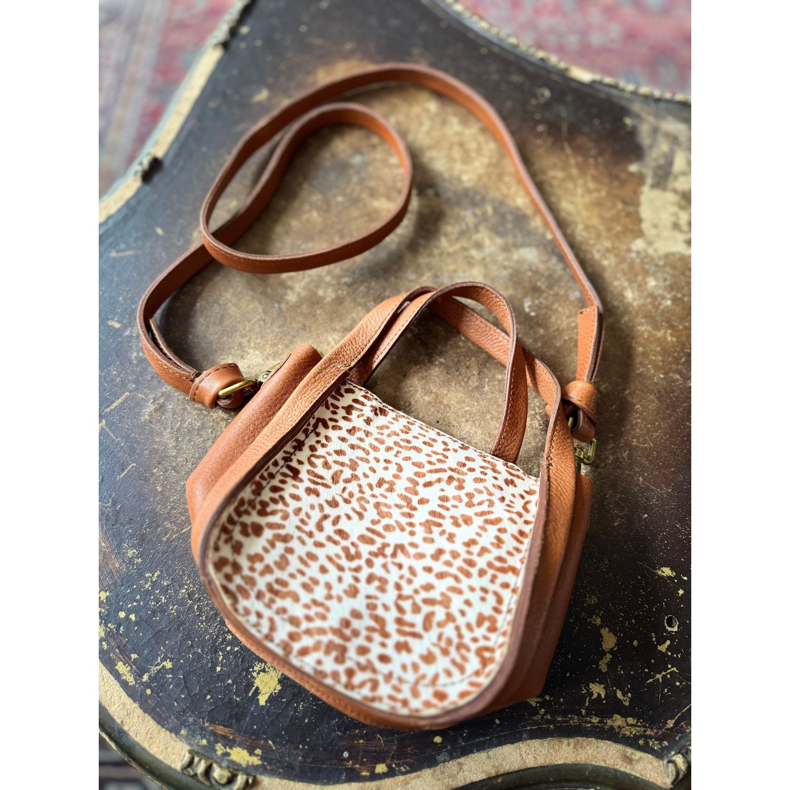 Madewell Madewell Micro Sydney Bag in Animal Spotted Calf Hair Size ONE SIZE - 1 Thumbnail