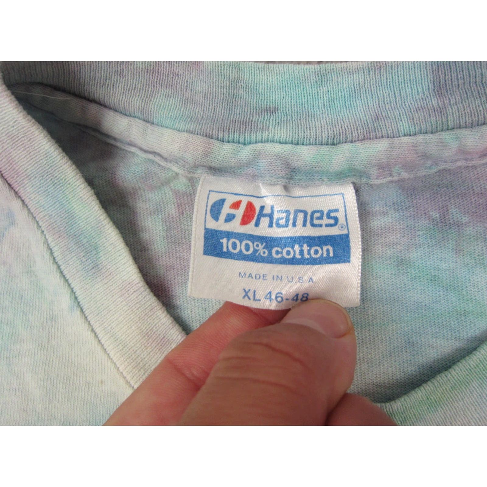 Hanes Vintage Hanes Shirt XL White Crew Neck Short Sleeve 90s Mens T-Shirt USA Desert Deer Cave Drawings Size US XL / EU 56 / 4 - 6 Thumbnail