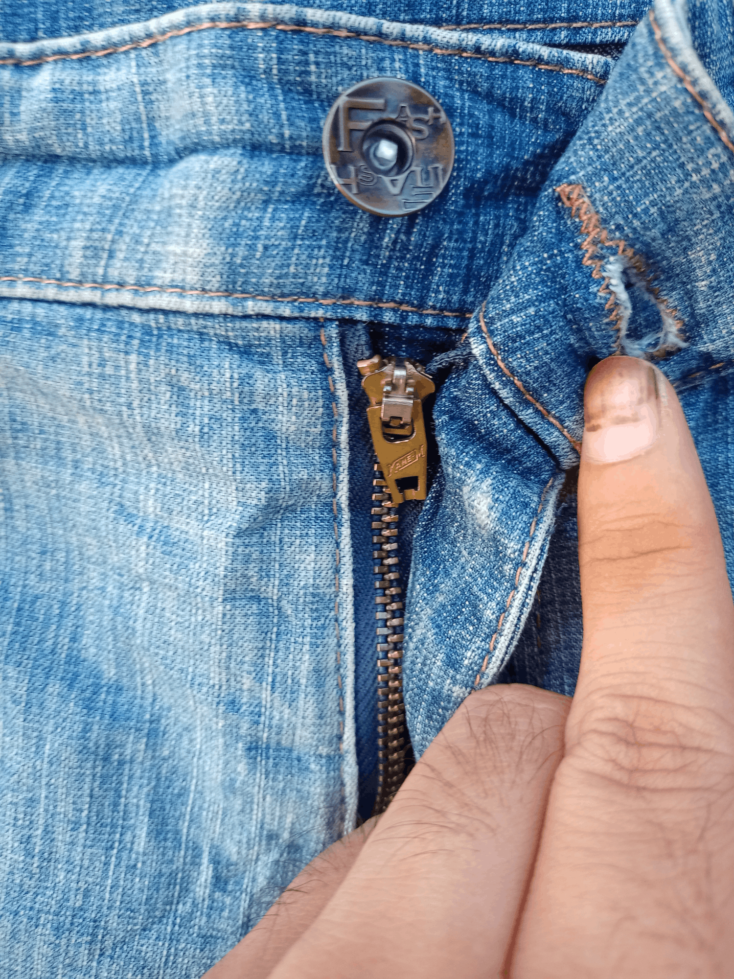 Japanese Brand Vintage Japanese Brand Distressed Flare Denim Bush Pants Size US 33 - 3 Thumbnail