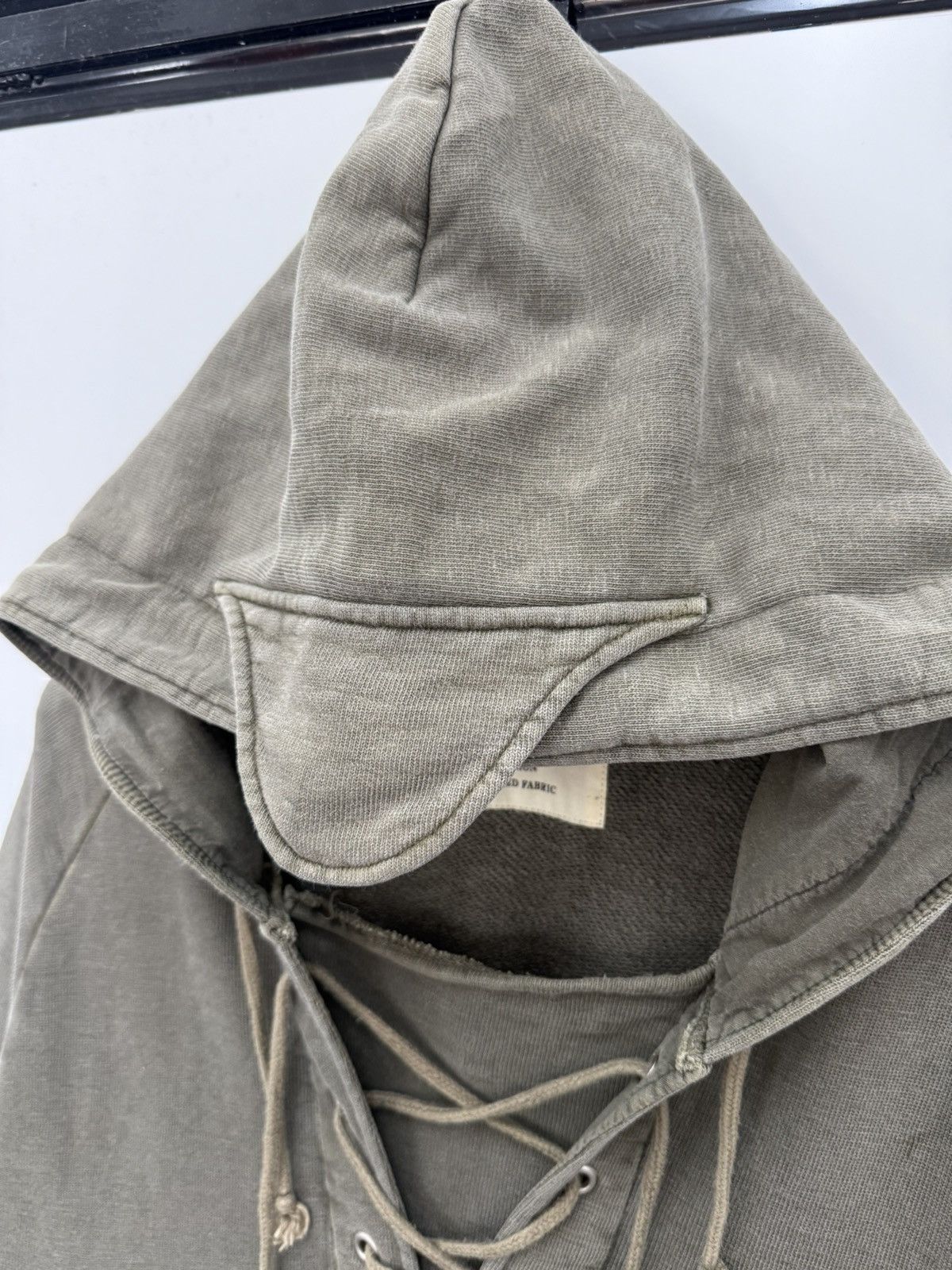 Japanese Brand 🔥 Kriff Mayer Military Hoodie Olive Green Lace-Up Neckline Size US M / EU 48-50 / 2 - 6 Thumbnail