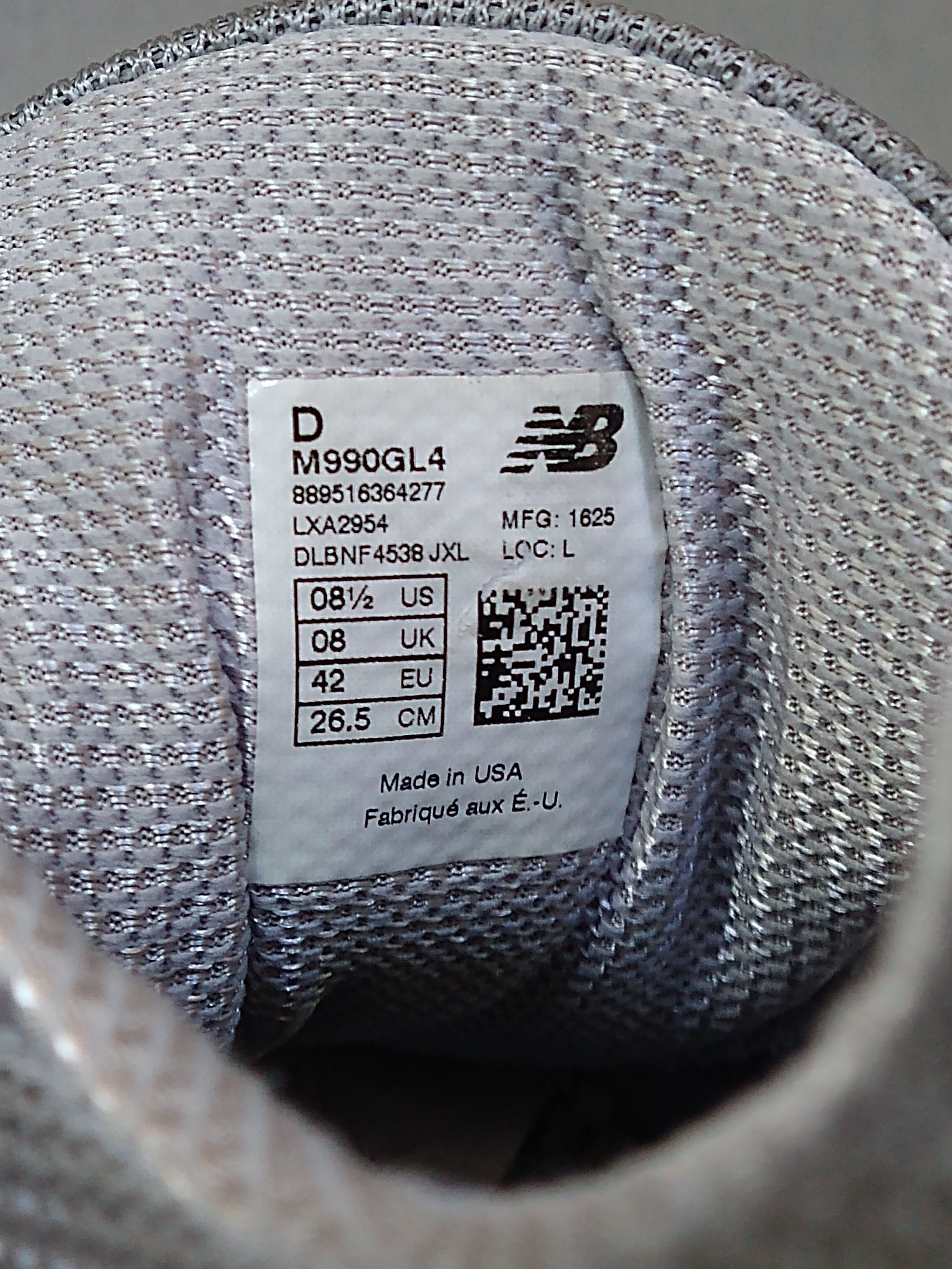 New Balance New Balance 990V5 Size 8.5 D Gray Suede Castlerock M990GL4 Size US 8.5 / EU 41-42 - 11 Thumbnail