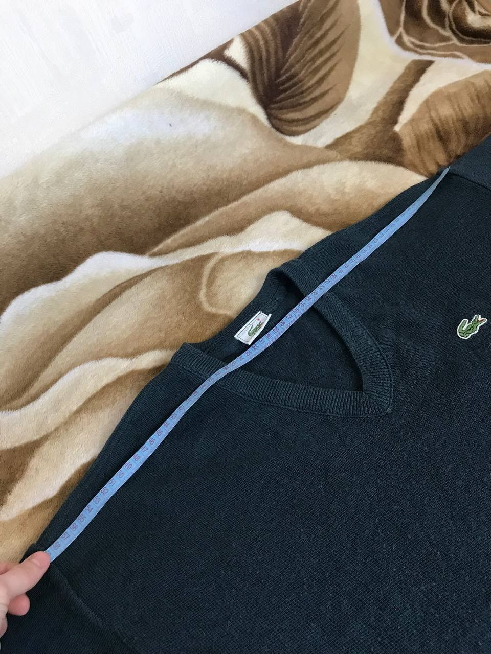 Lacoste 🔥 90s Lacoste Wool Sweater V Neck Old Money Knit Cardigan Size US M / EU 48-50 / 2 - 11 Thumbnail