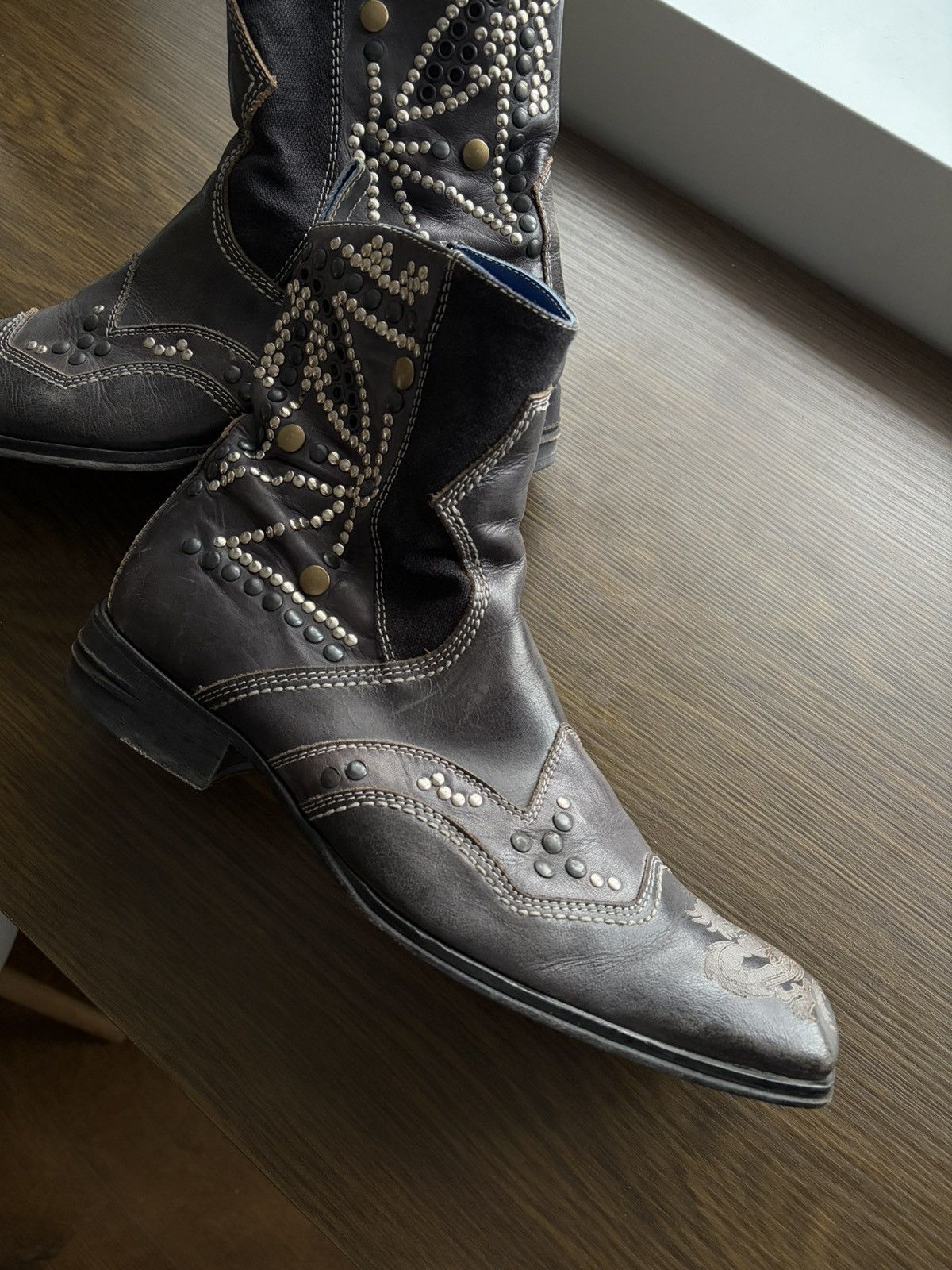 Mark Nason Rock Lives Dragon Ankle Boots