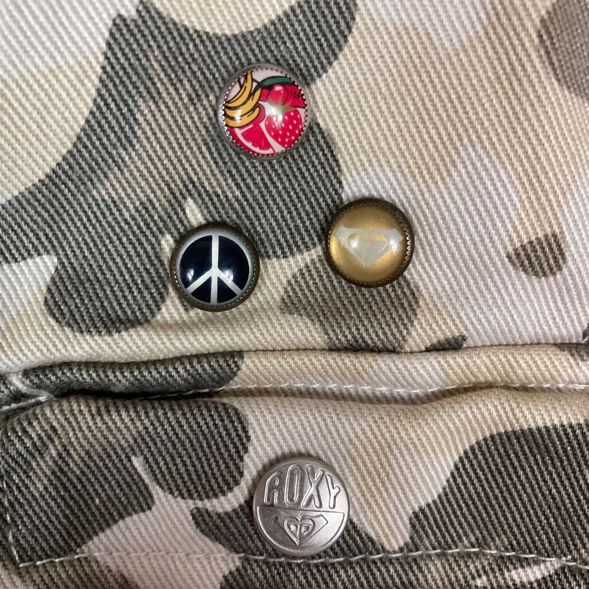 Other Vintage Roxy Surfing Floral Camouflage Pattern Field Jacket Size L / US 10 / IT 46 - 5 Thumbnail