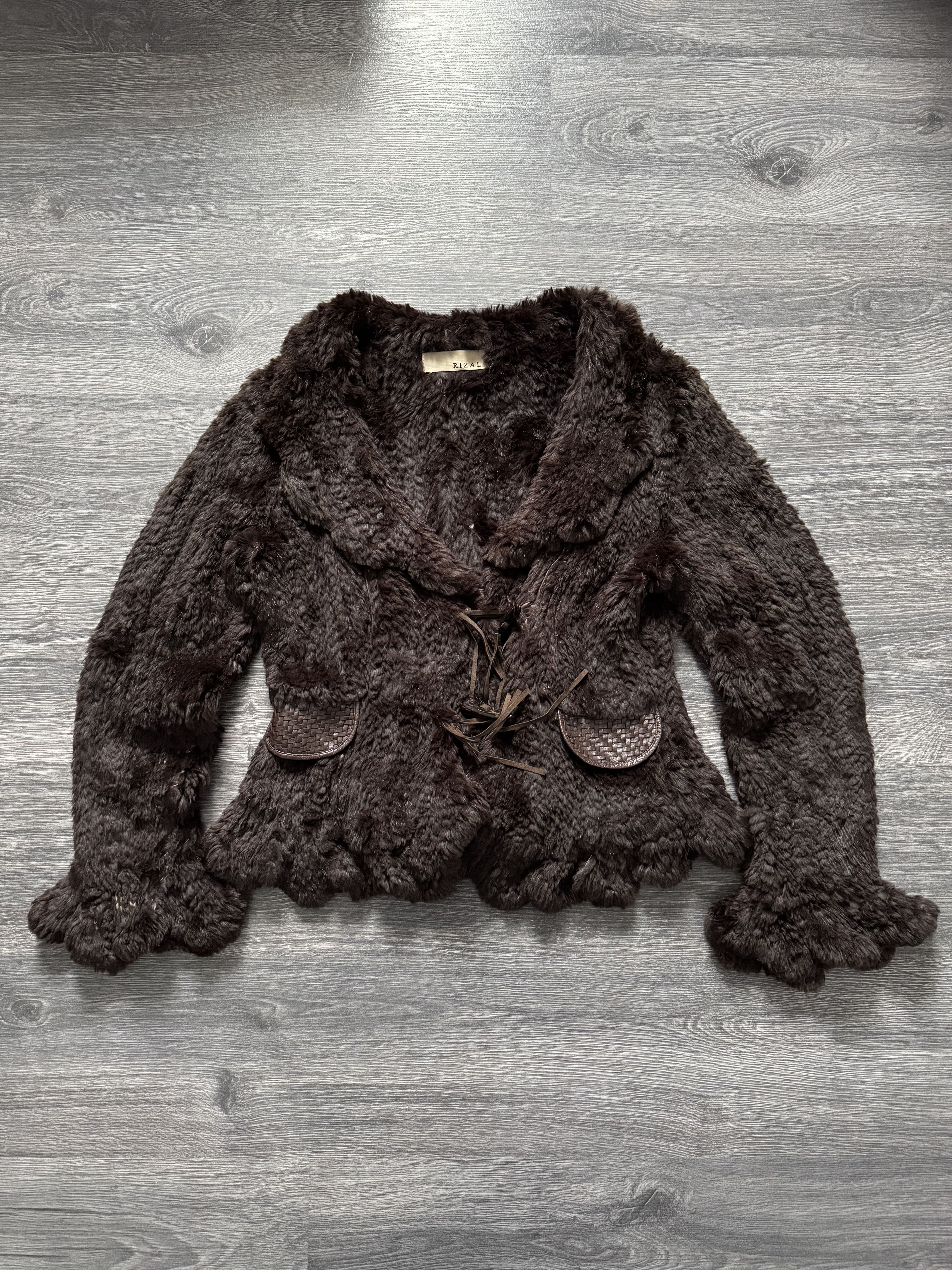 Japanese Brand Rizal Women's Real Fur and Leather Jacket Brown Luxury Coat Size M / US 6-8 / IT 42-44 - 8 Thumbnail