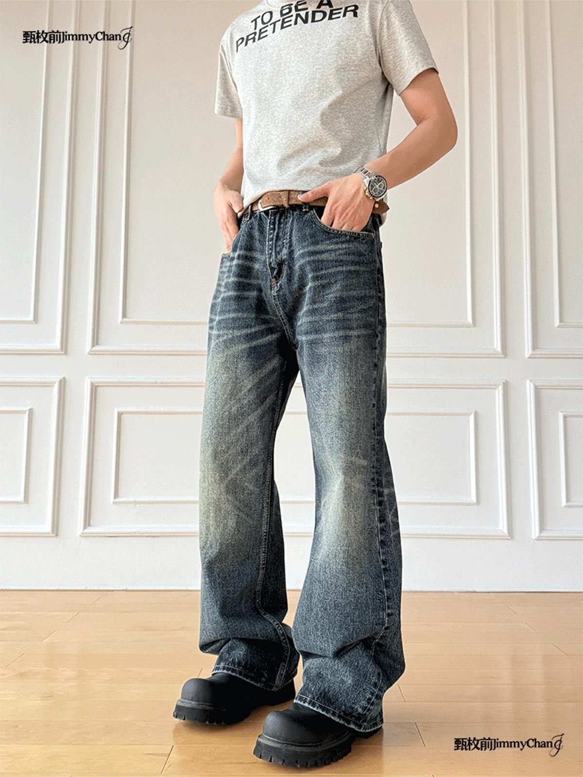 Other Whiskered Wide-Leg Denim Jeans Size US 30 / EU 46 - 7 Thumbnail