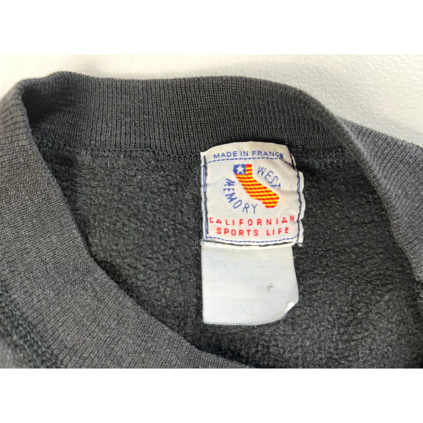 Vintage VINTAGE West Memory Men's Crewneck Sweatshirt Solid Black XL 90s Boy Club Med Made in France Size US XL / EU 56 / 4 - 4 Thumbnail