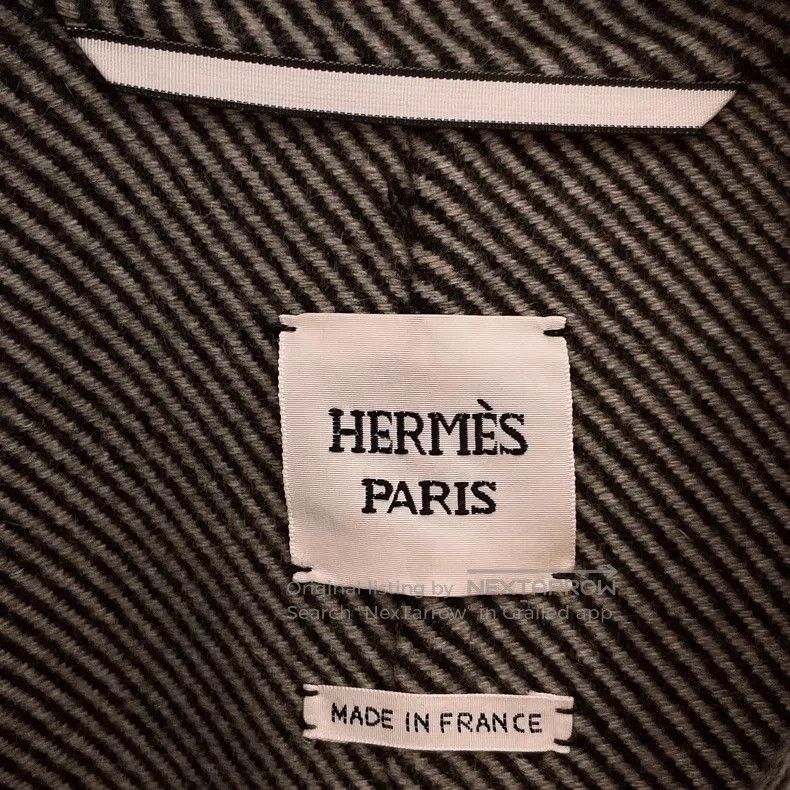 Hermes Hermes Retro checkered striped oversized cashmere coat Size XXS / US 00 / IT 34 - 7 Thumbnail