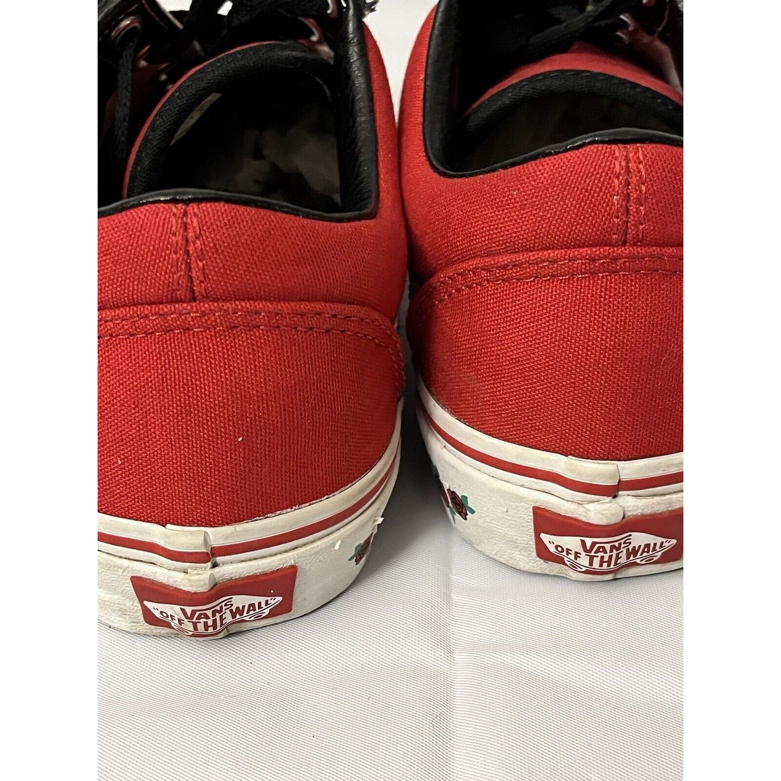 Vans Custom Red Vans With Roses men’s size 6 women’s size 7.5 Size US 6 / EU 39 - 11 Thumbnail