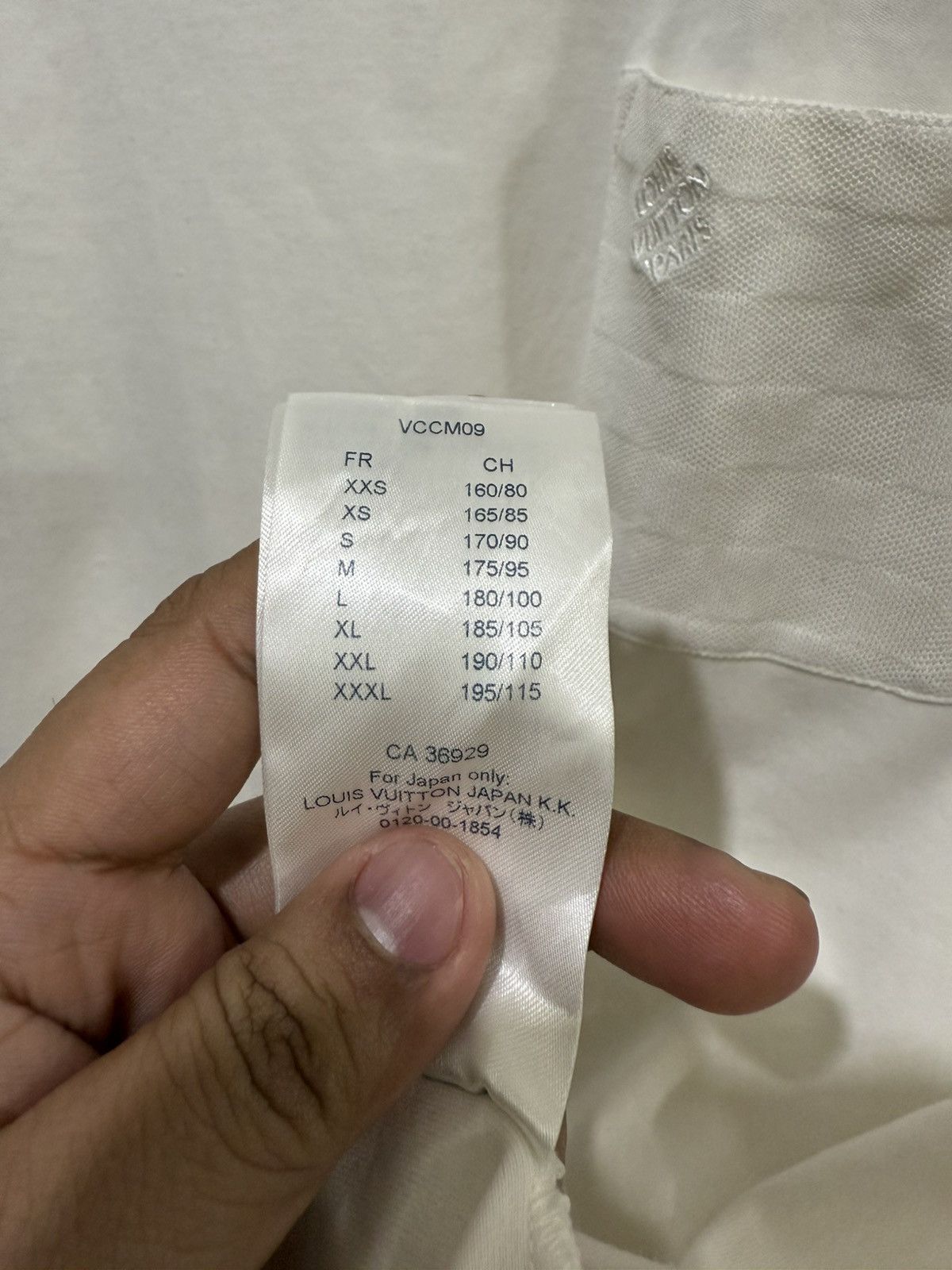 Louis Vuitton Louis Vuitton White Damiere Pocket Tee Size US XXL / EU 58 / 5 - 4 Thumbnail