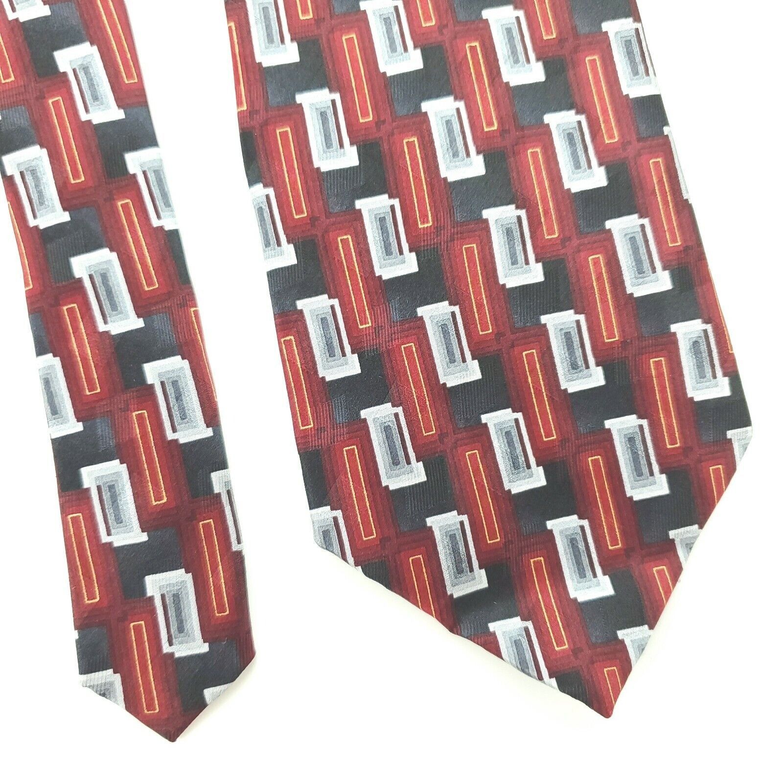 Pierre Cardin Pierre Cardin Red Silk Tie Wide Size ONE SIZE - 1 Thumbnail