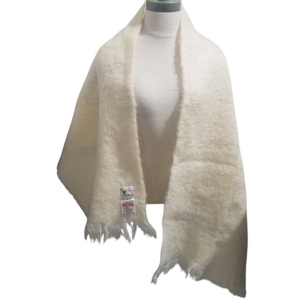 Designer CT1953 Holmes & Allan NWOT Cream Alpaca Mohair Wrap OS Size ONE SIZE - 1 Thumbnail