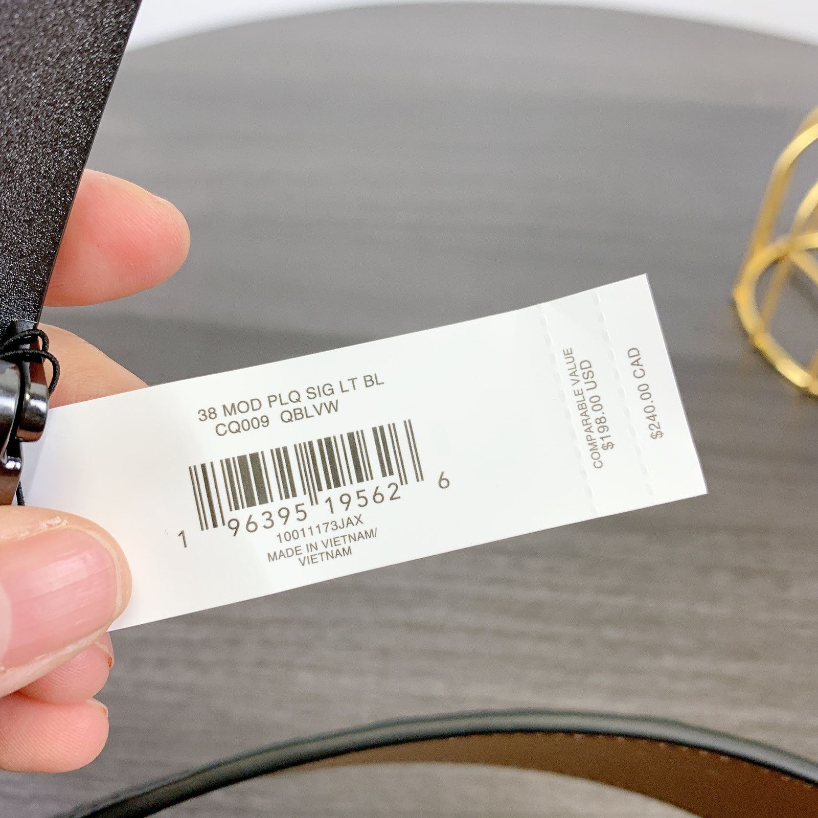 Coach Coach CQ009 Buckle Cut Reversible Belt, 38 Mm IN Black Size ONE SIZE - 4 Thumbnail