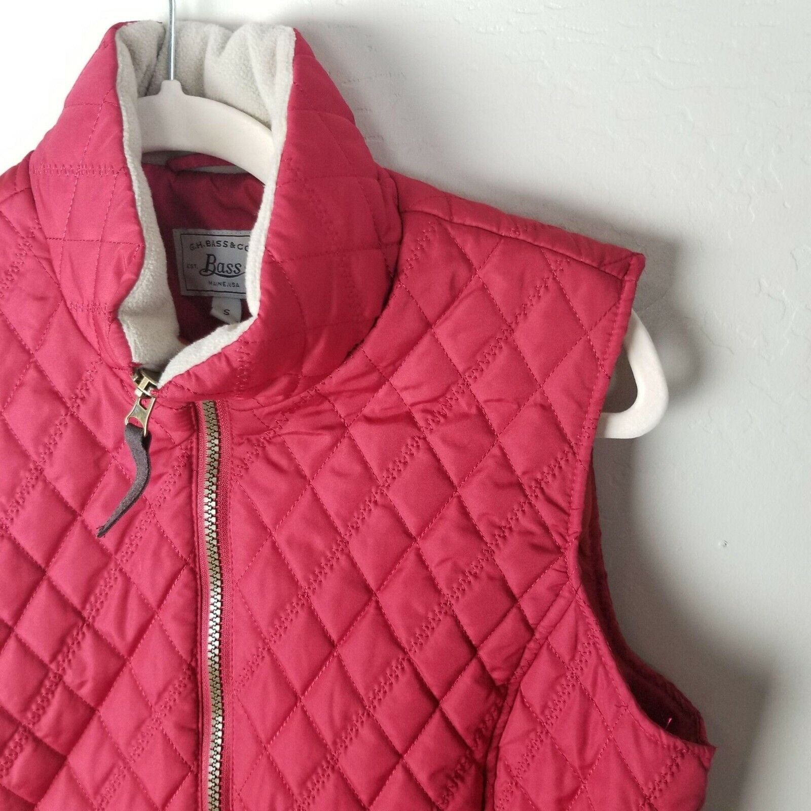 G.H. Bass & Co. GH Bass & Co. Womens Quilted Puffer Vest Diamond Full Zip S Size S / US 4 / IT 40 - 2 Thumbnail