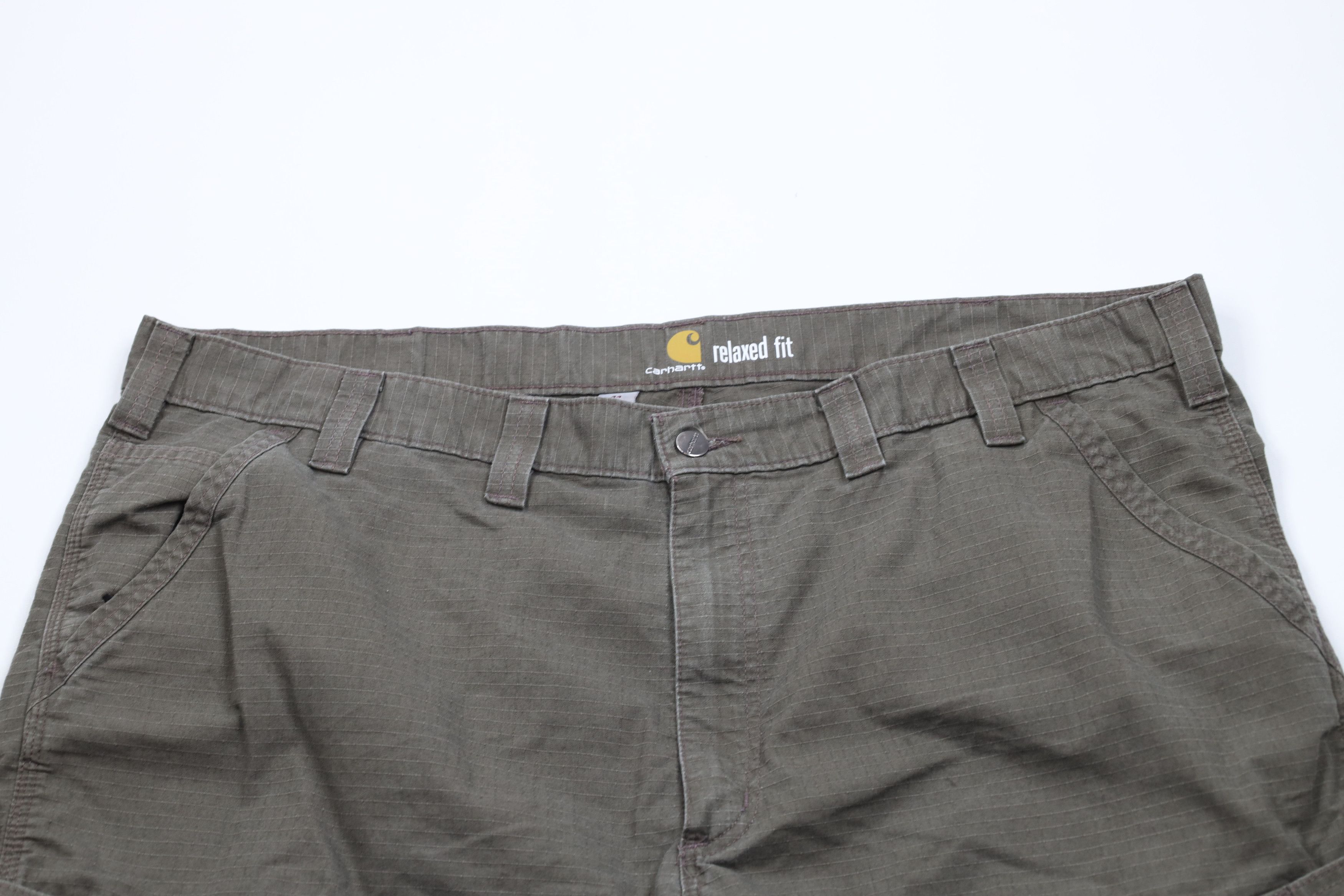 Carhartt × Vintage Vintage Y2K Carhartt Relaxed Fit Ripstop Cargo Shorts Green Size US 44 / EU 60 - 2 Thumbnail