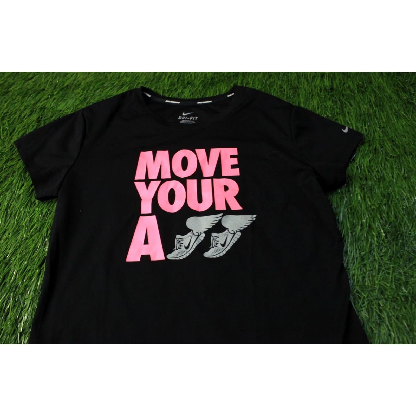 Nike Nike Dri-FIT Shirt Women M Black Jersey Short Sleeve Training Run 2012 VINTAGE? Size M / US 6-8 / IT 42-44 - 2 Thumbnail