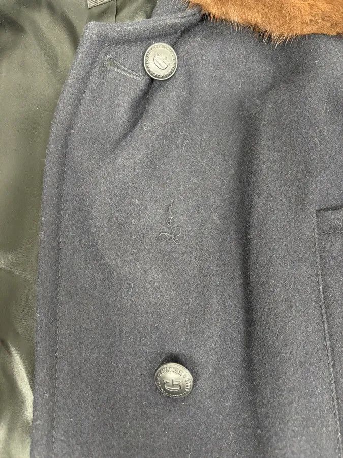Jean Paul Gaultier 2000s Jean Paul Gaultier Navy Wool Leather Cuff Blazer Size 40R - 10 Thumbnail