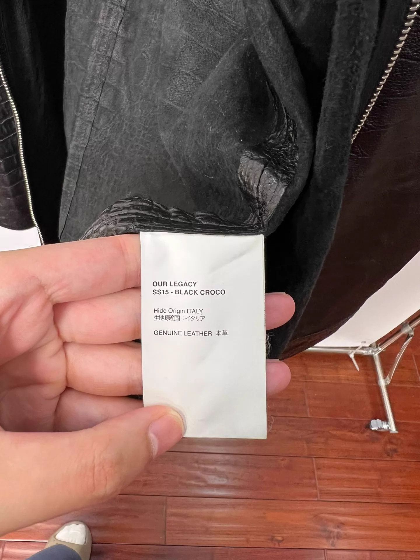 Our Legacy Our Legacy Croc Embossed Leather Jacket Size 44 Size US S / EU 44-46 / 1 - 7 Thumbnail